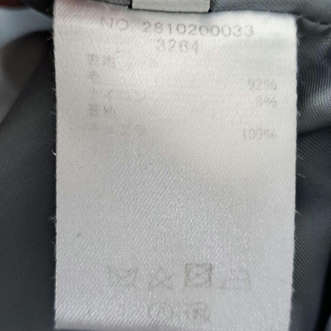 日本製 エブールꕤウール混 ロング ガウンコート ボタンレス グレー 厚手 36