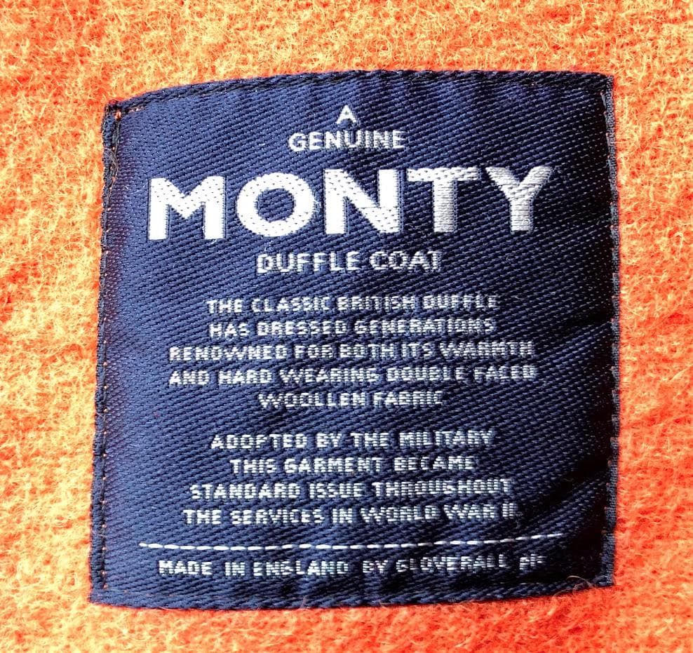 ＜希少カラー＞⭐️美品⭐️グローバーオール⭐️ダッフルコート【MONTY】オレンジ/S