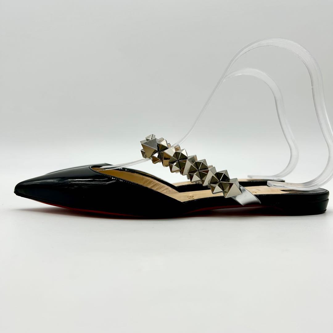 【未使用級】クリスチャンルブタン ミュール Planet Choc 黒 スタッズ