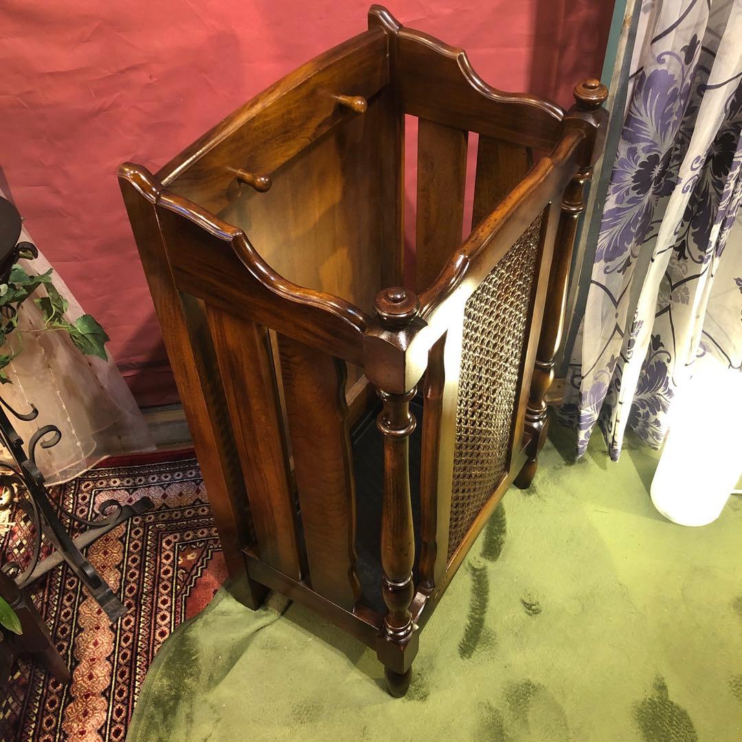 カリモク　ヴィンテージ コロニアル レインラック　傘立て