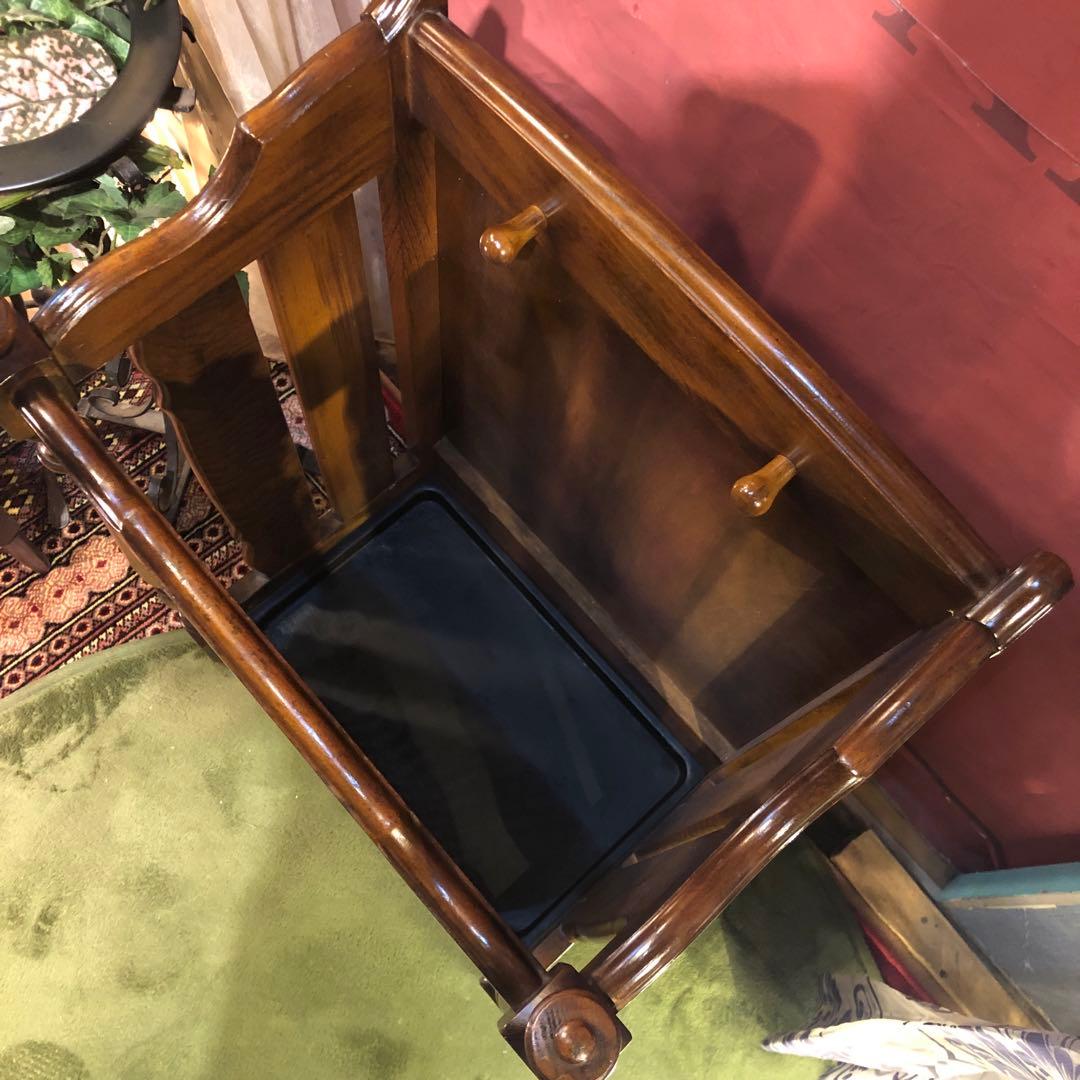 カリモク　ヴィンテージ コロニアル レインラック　傘立て