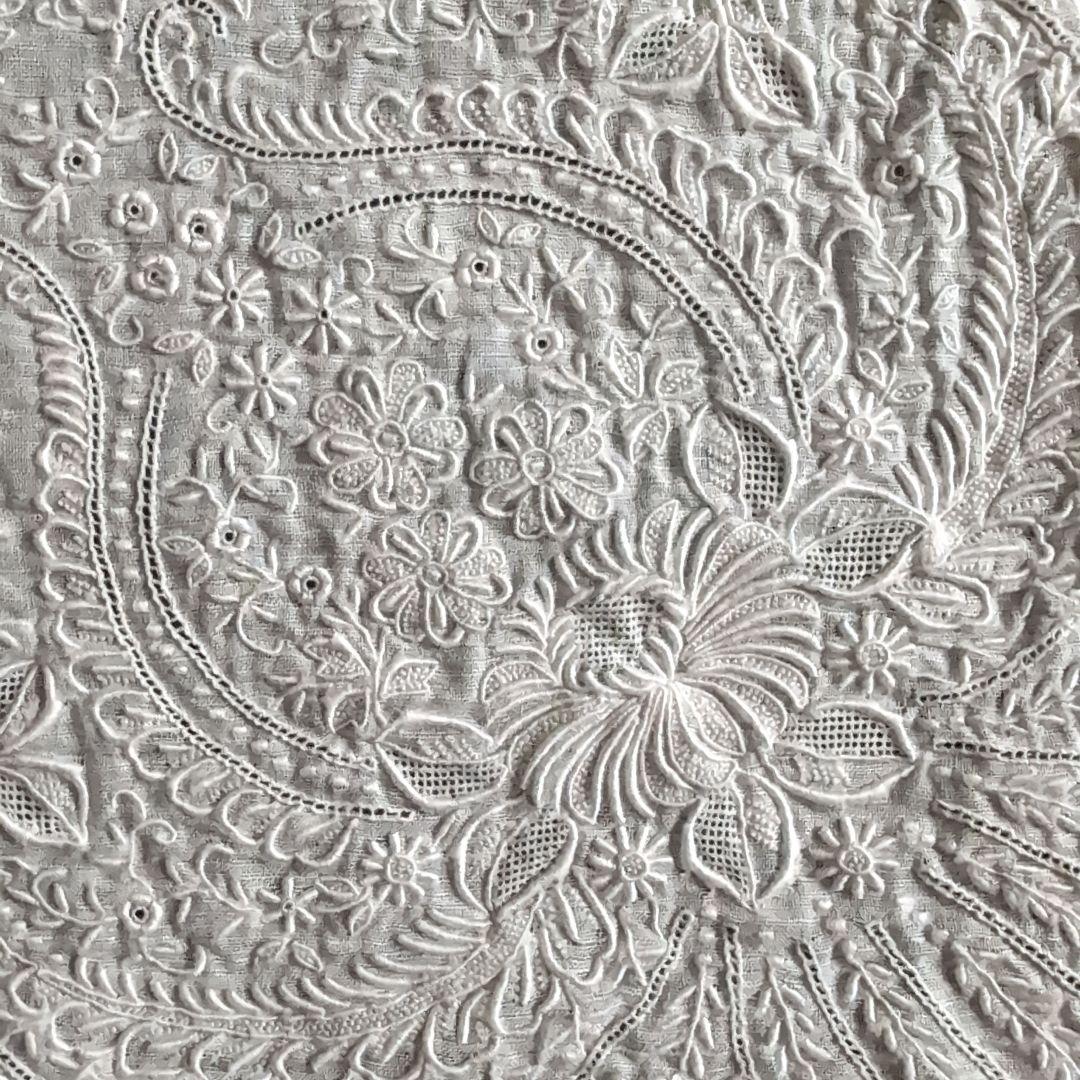 スワトウ　手刺繍「岳陽楼」汕頭ハンカチ　スワトー