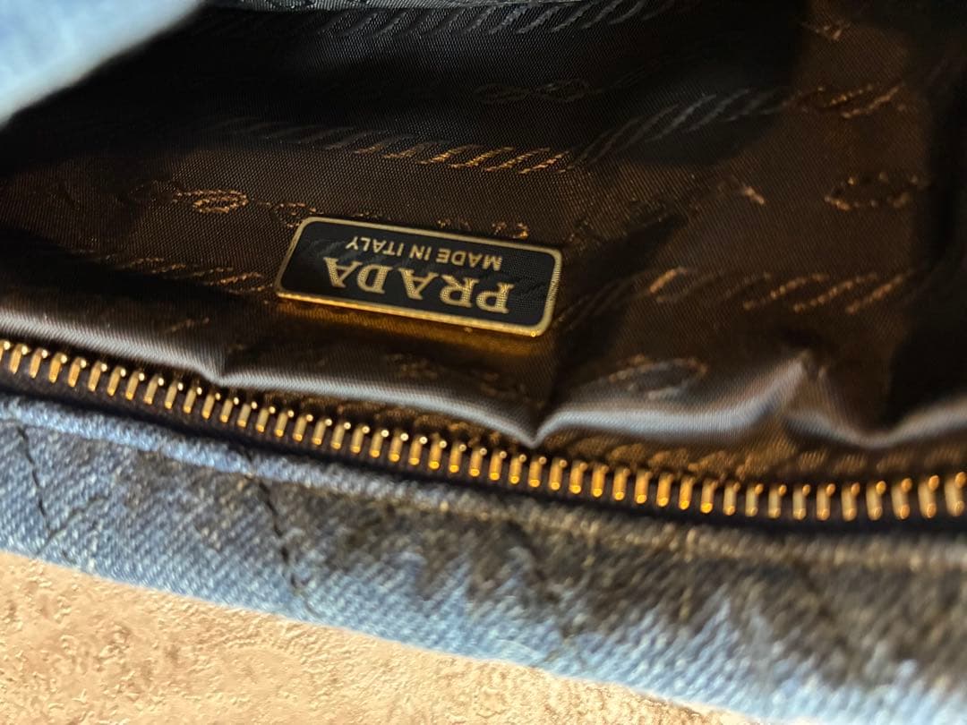 PRADA デニム　クラッチバッグ　美品