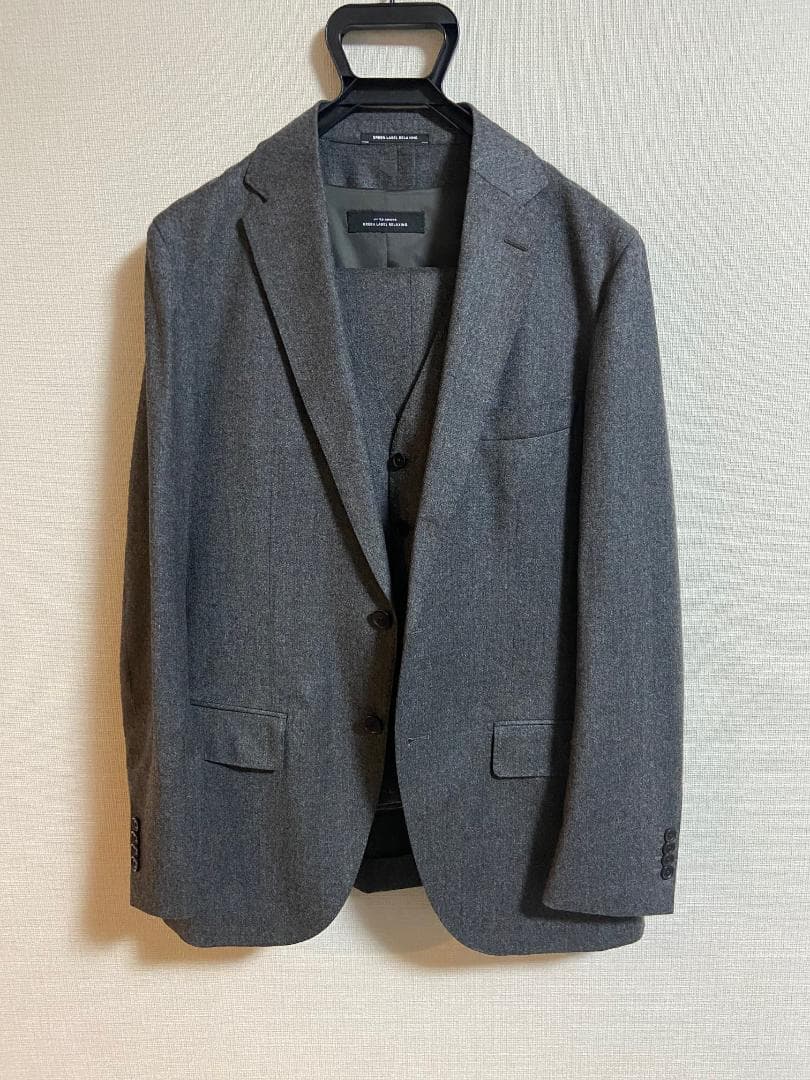 green label relaxing CANONICO フラノ無地 3ピース