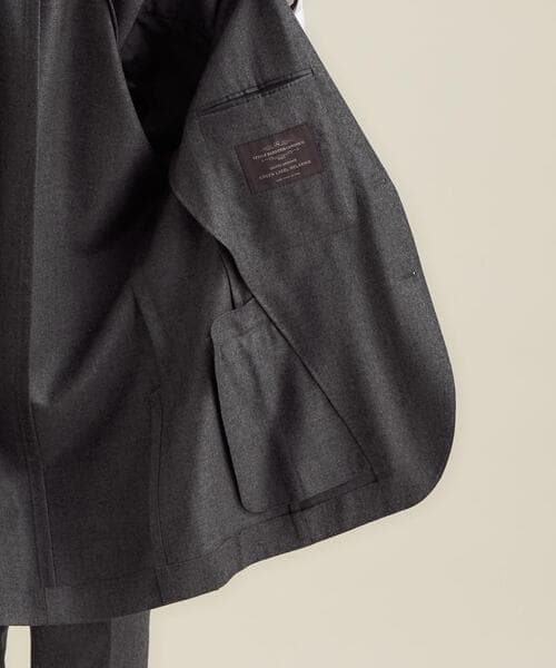 green label relaxing CANONICO フラノ無地 3ピース