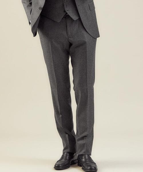 green label relaxing CANONICO フラノ無地 3ピース