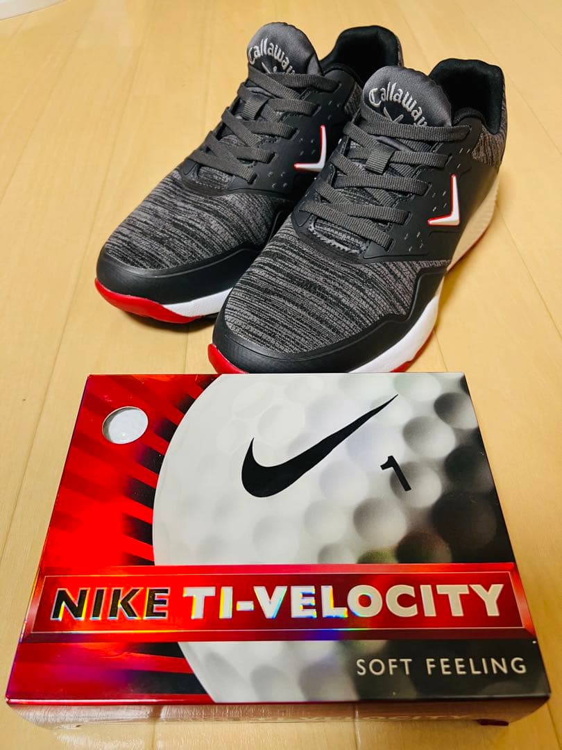 【新品・美品】キャロウェイメンズ ゴルフシューズ & NIKE ゴルフボール