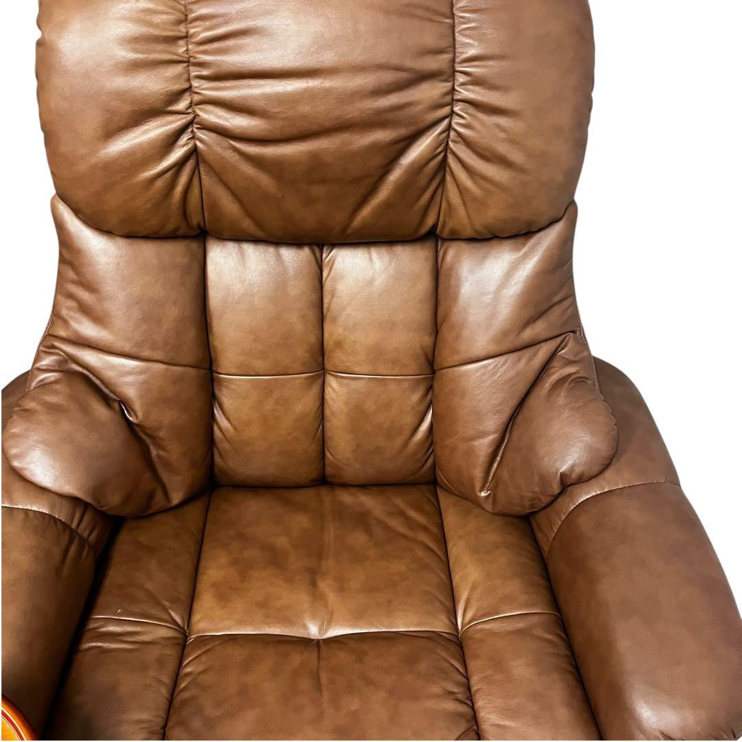 パーソナルチェア オットマン付き 本革 レザー