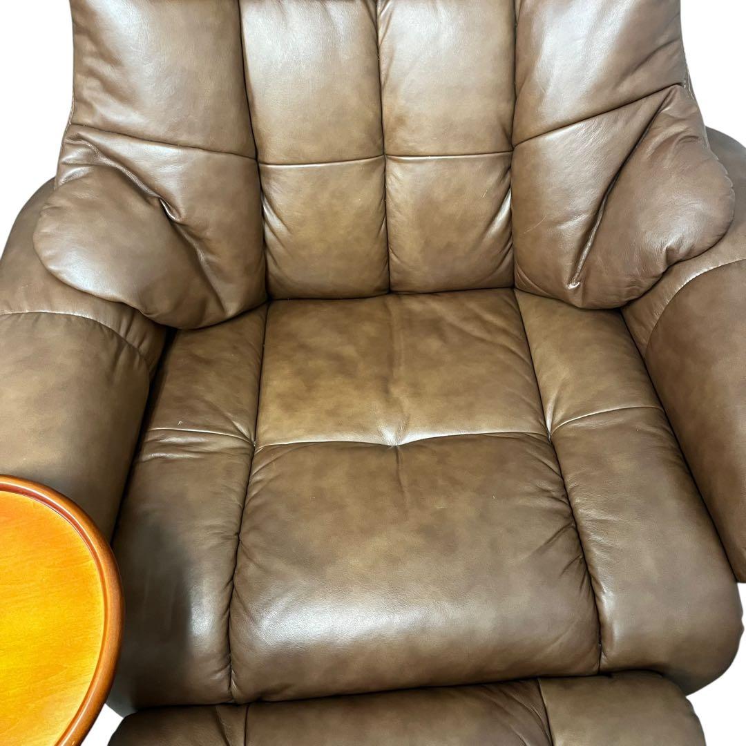 パーソナルチェア オットマン付き 本革 レザー