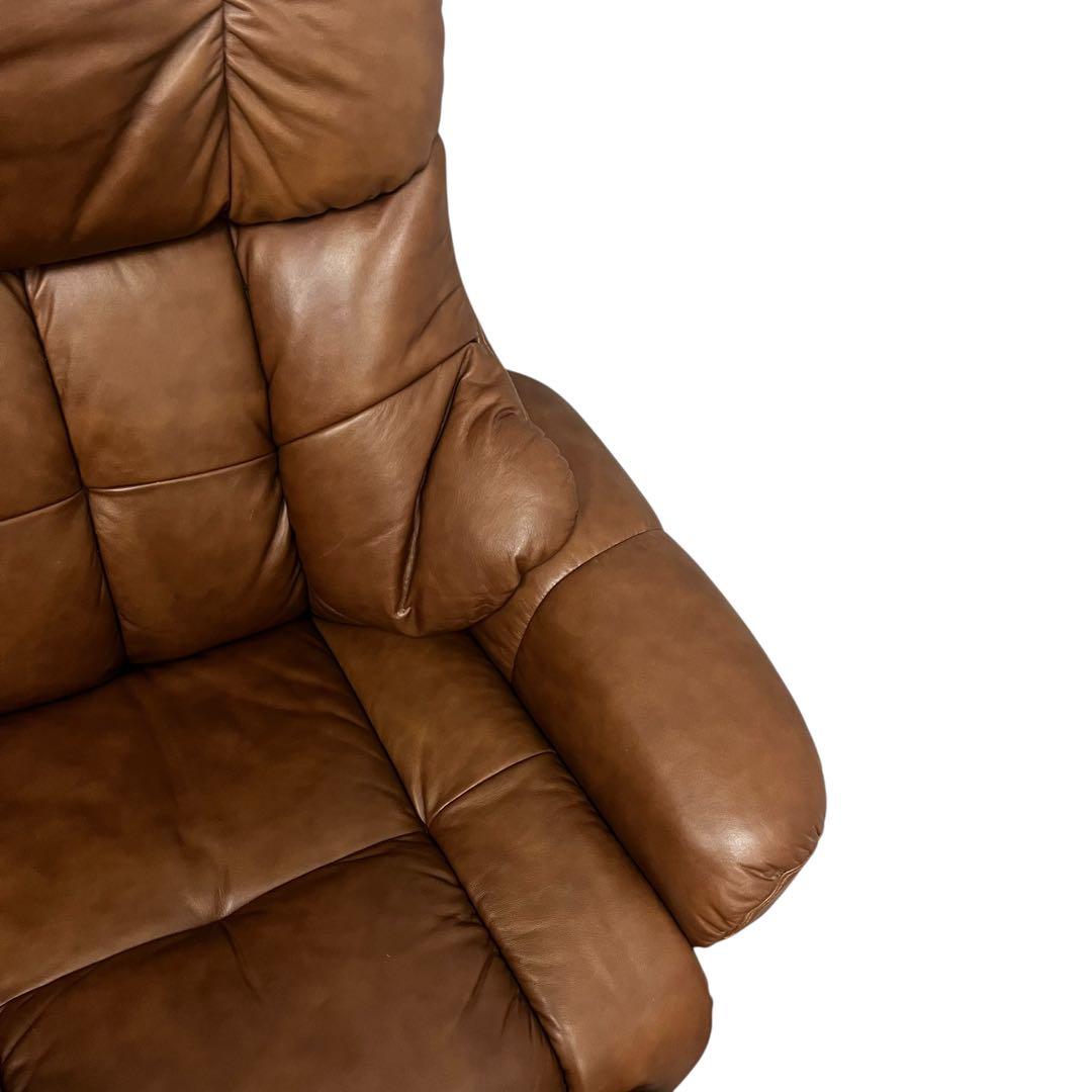 パーソナルチェア オットマン付き 本革 レザー