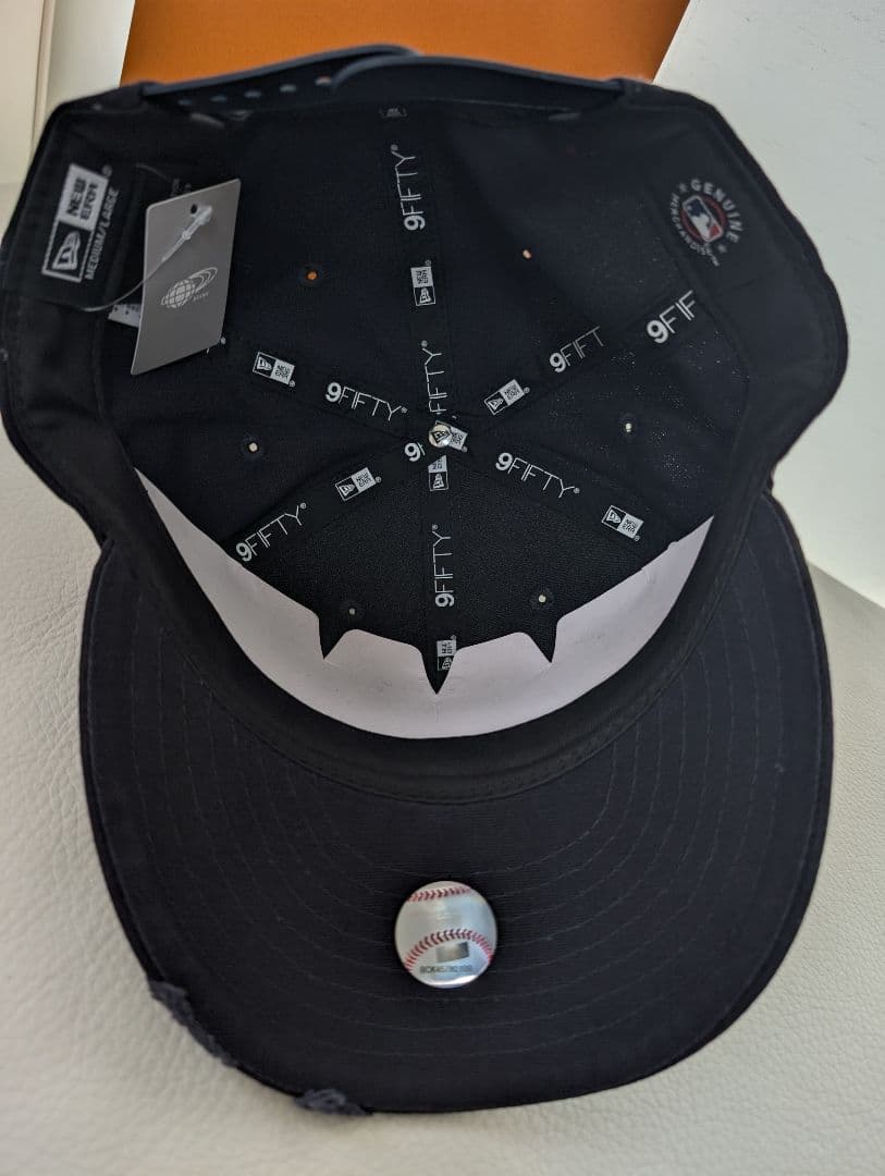 ビームス✕ニューエラ ダメージ キャップ ★ヤンキース★ネイビー帽子