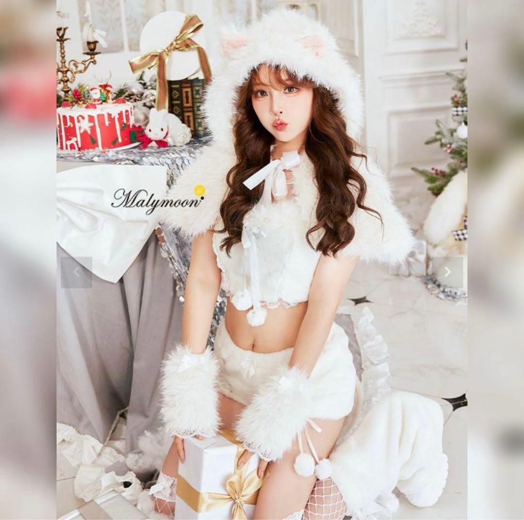 Malymoon ふわふわメレンゲリボンキャットサンタ