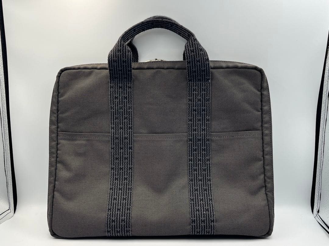 HERMES エルメス ビジネスバッグ 2way グレー エールライン