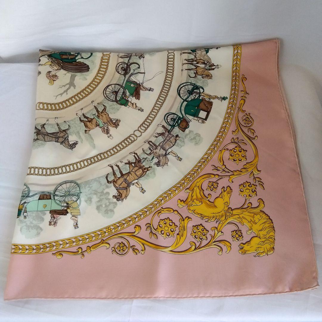 HERMES　カレ90 ロンシャンの散歩　シルク　スカーフ　送料無料