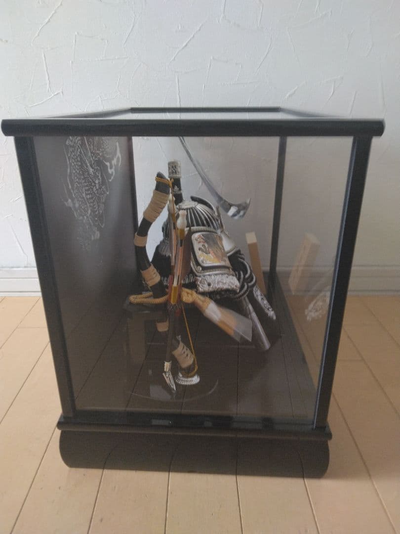 五月人形 兜ケース飾り 伊達政宗 京寿 シルバー こどもの日