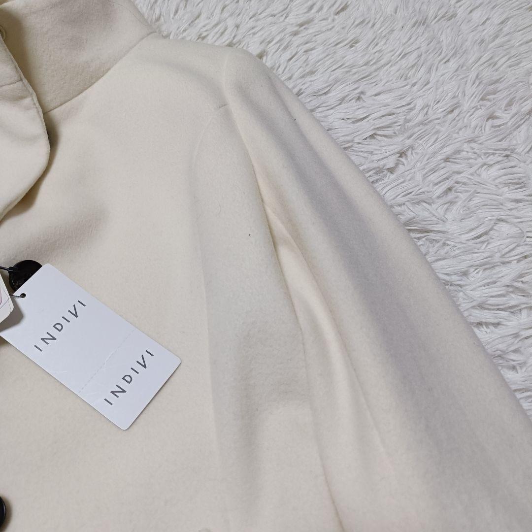 新品 INDIVI アウター コート 高級素材 ウール 羊毛 カシミヤ 38