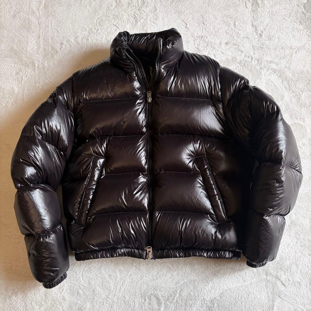 【美品】ZARAダウンジャケット パフ M ショート丈 光沢 ブラック