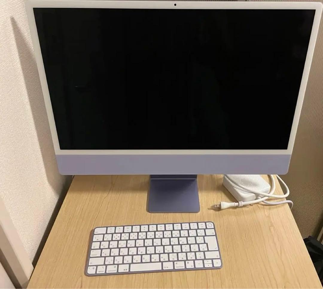 Apple iMac (2023) 24インチ M3 パープル マウス無し
