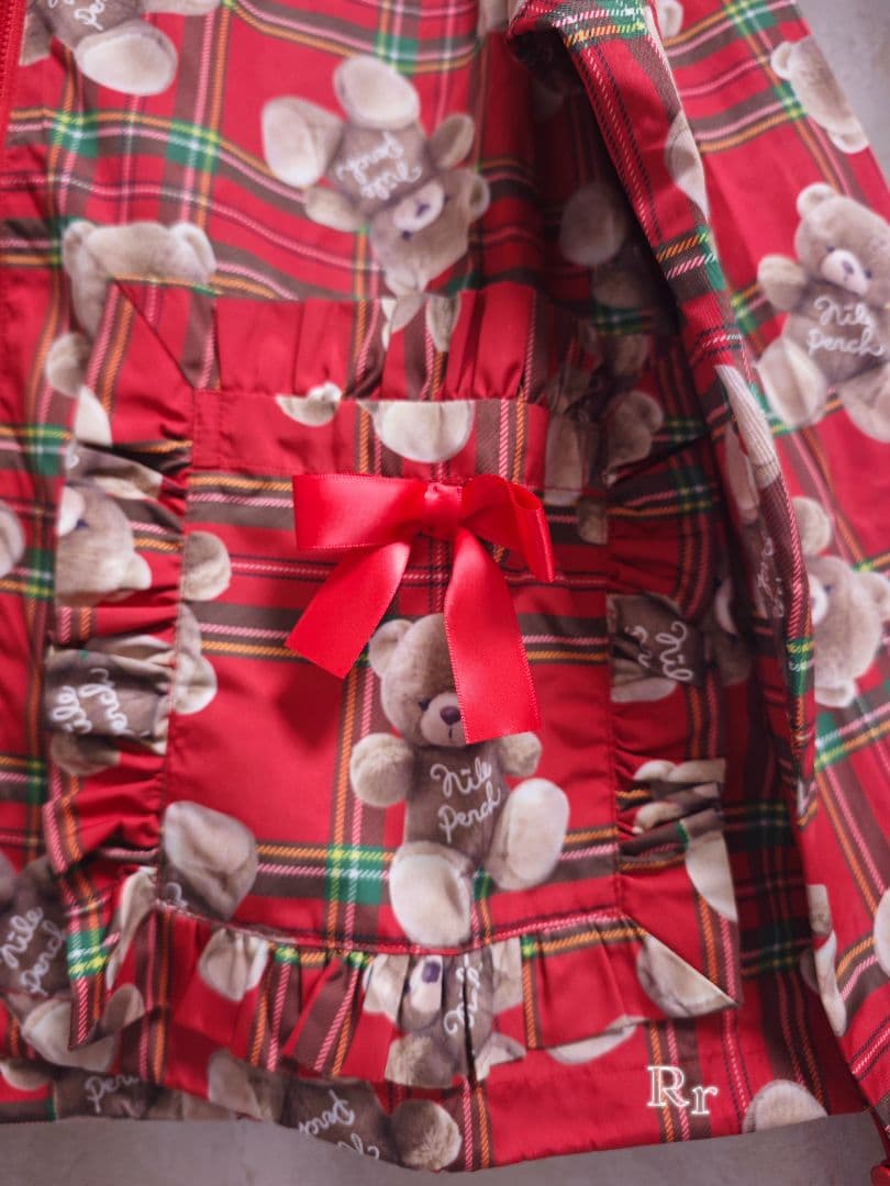 ナイルパーチ　くまちゃんパーカー　テディベア 赤　ロリータ