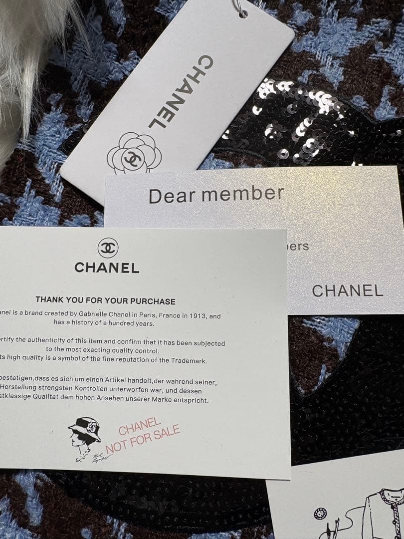 サ*ラ様 シャネル CHANEL 千鳥 ブルー スパンコール トートバッグ／#0