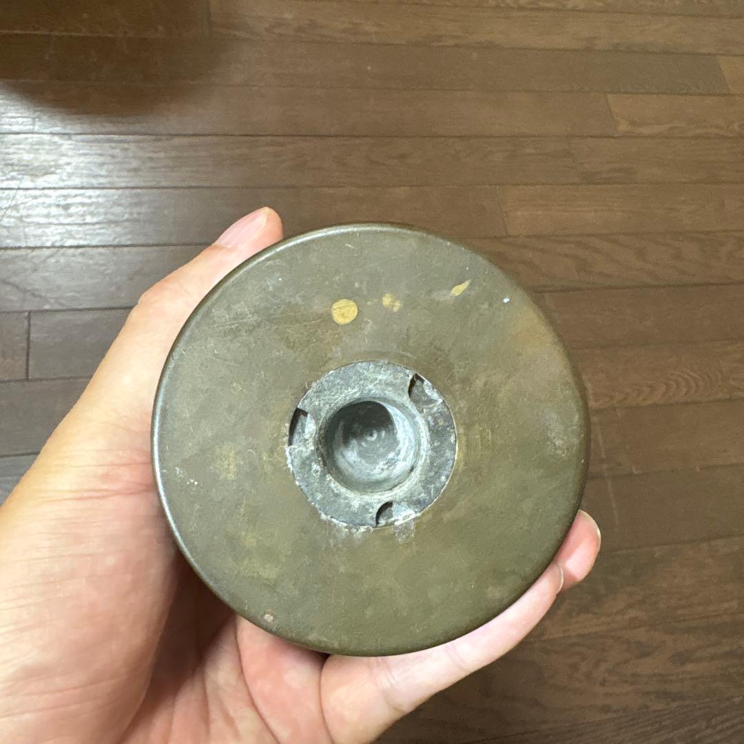 砲弾製　銅筆筒　満州　北支派遺記念　張家口　アンティーク　美術　昭和12年