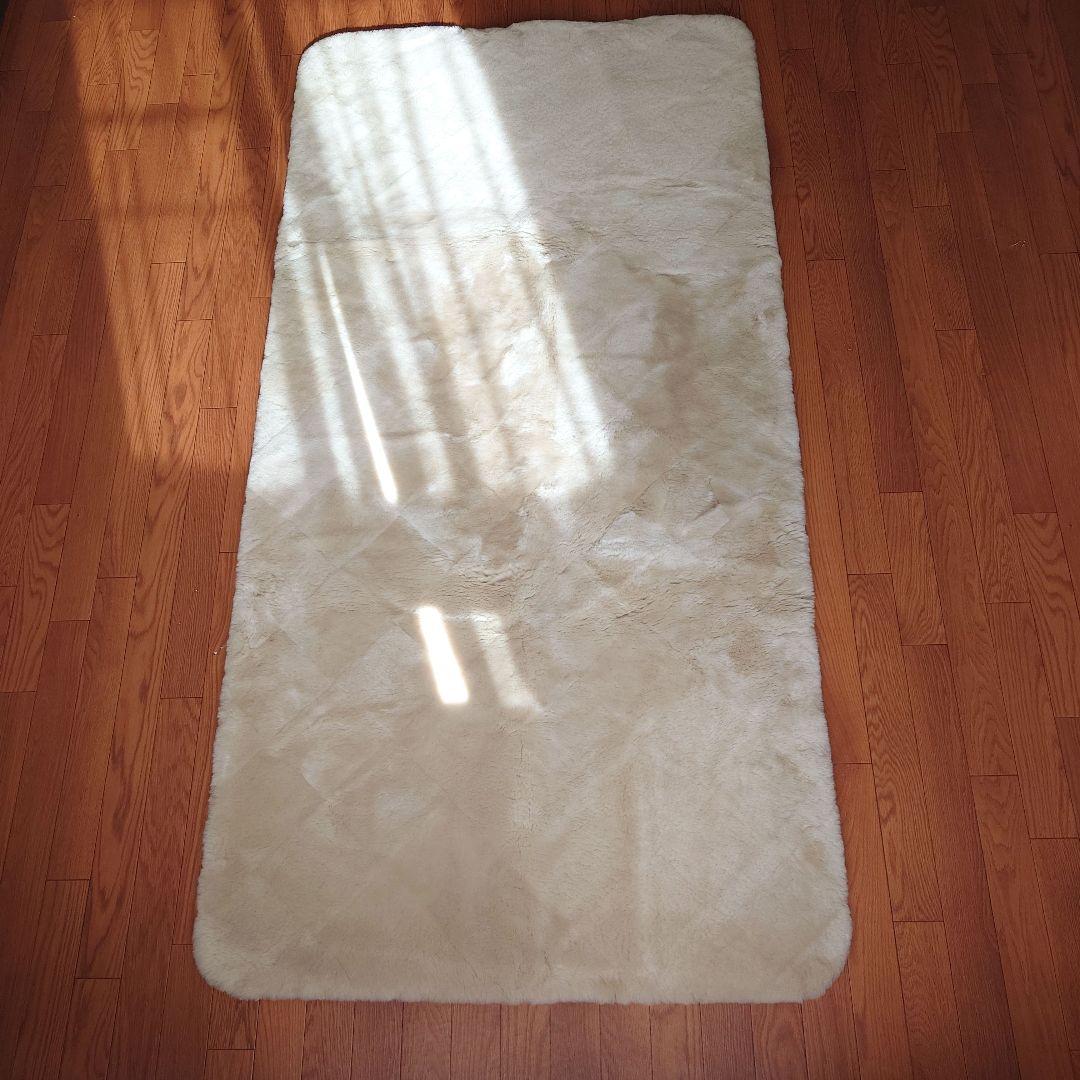 超美品 西川 ロイヤルシープトン 敷きパッド 100x200cm ベージュ