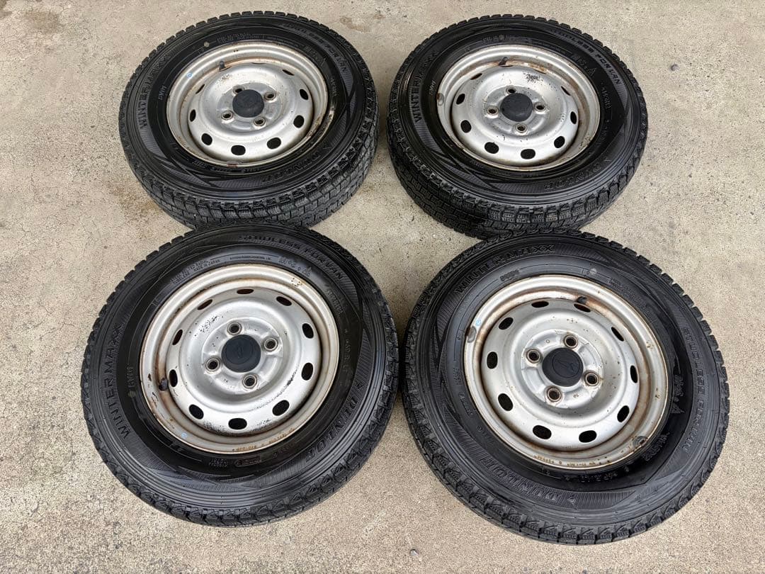 145R12 6PR 2021年製DUNLOP 4本　ダイハツ　スチールホイール