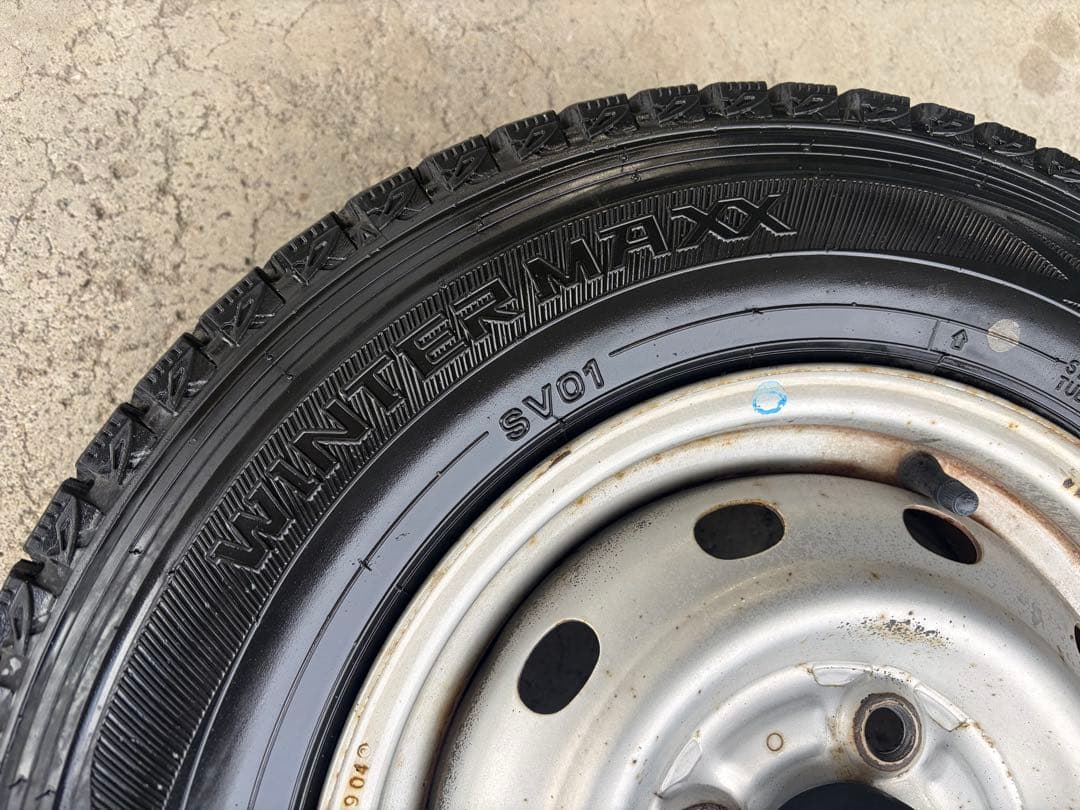 145R12 6PR 2021年製DUNLOP 4本　ダイハツ　スチールホイール