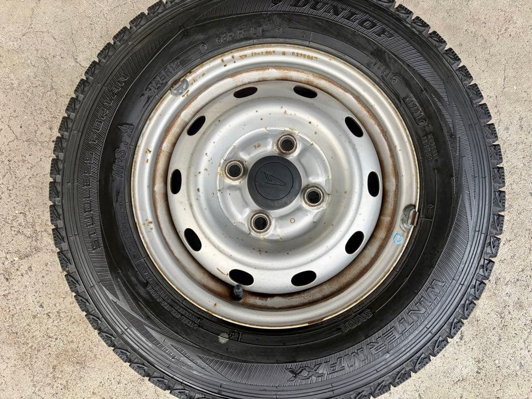 145R12 6PR 2021年製DUNLOP 4本　ダイハツ　スチールホイール