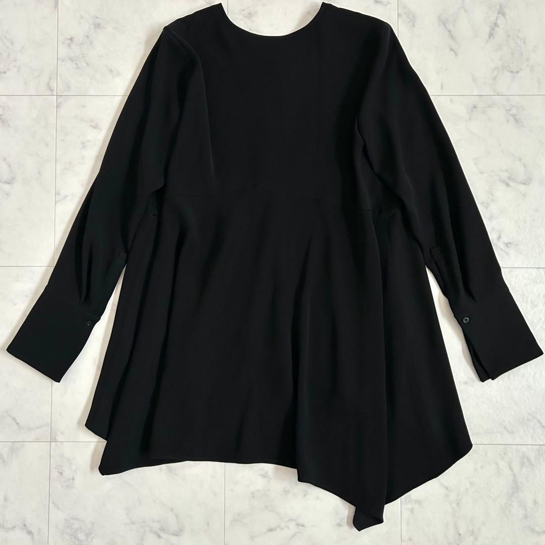 タグ付 エンフォルド ダブルサテンアシンメトリー ブラウス ブラック 38