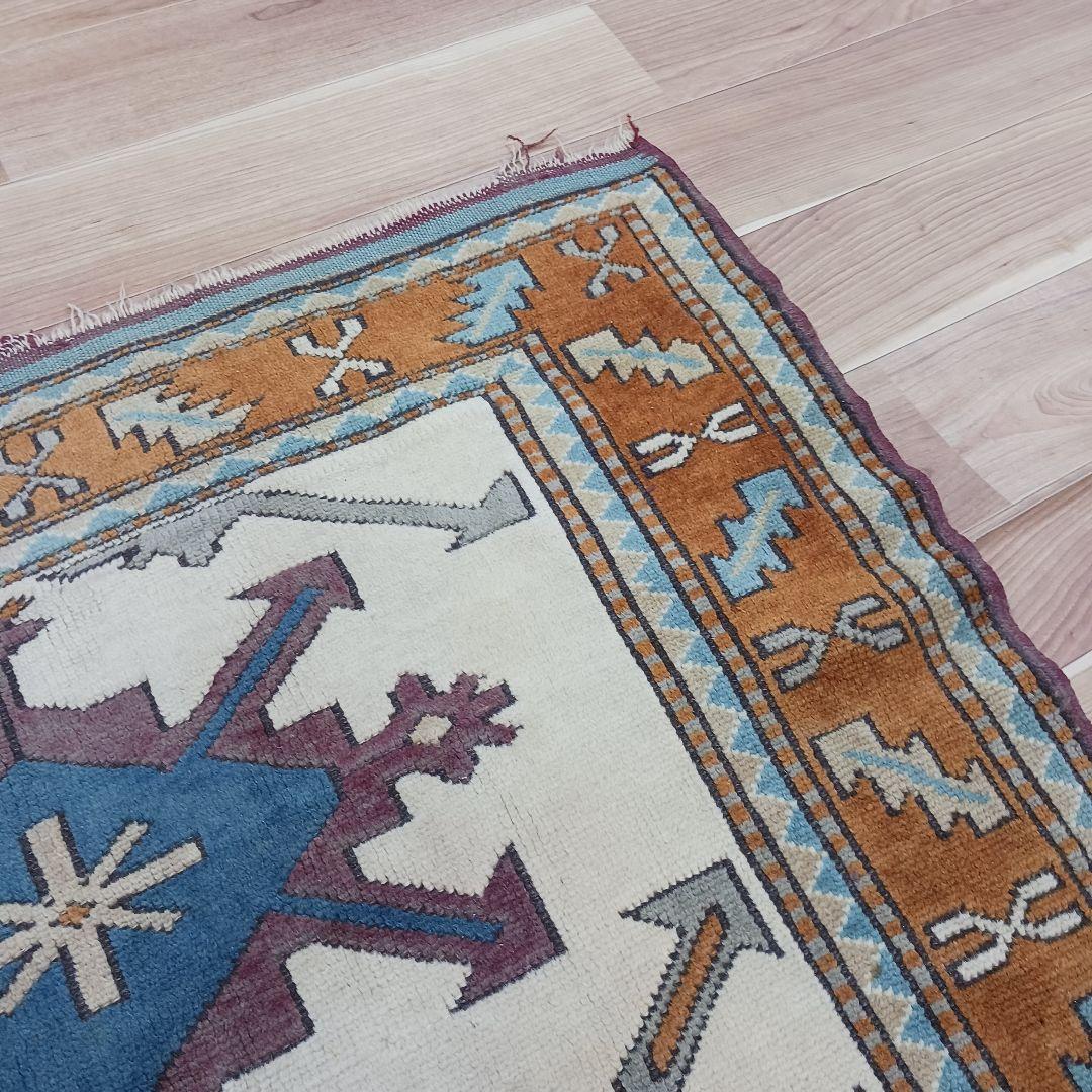 専用Y3049 トルコ絨毯 キリム ウール 手織り ラグマット 167×123㎝