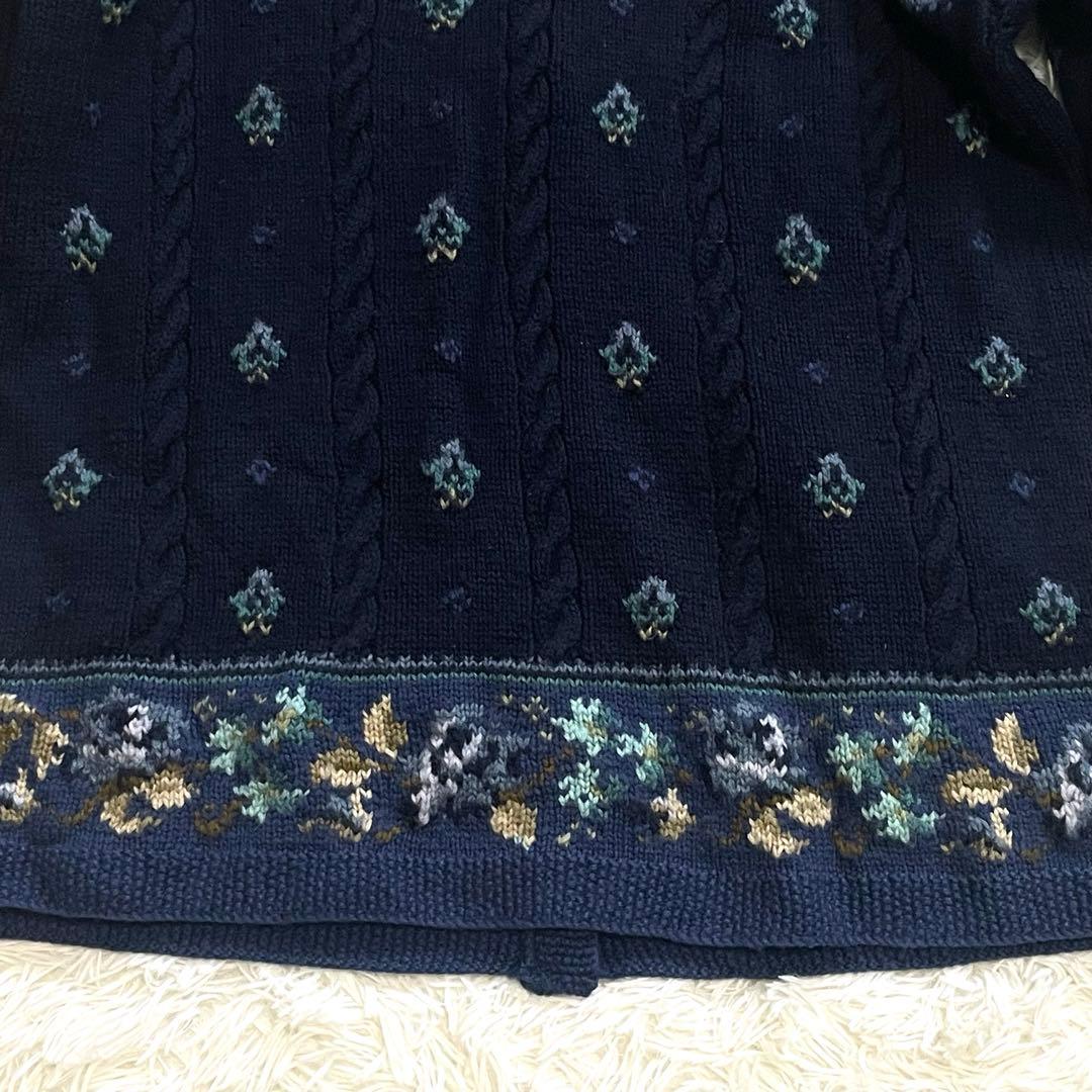 希少★LAURA ASHLEY ローラアシュレイ ニット カーディガン 刺繍