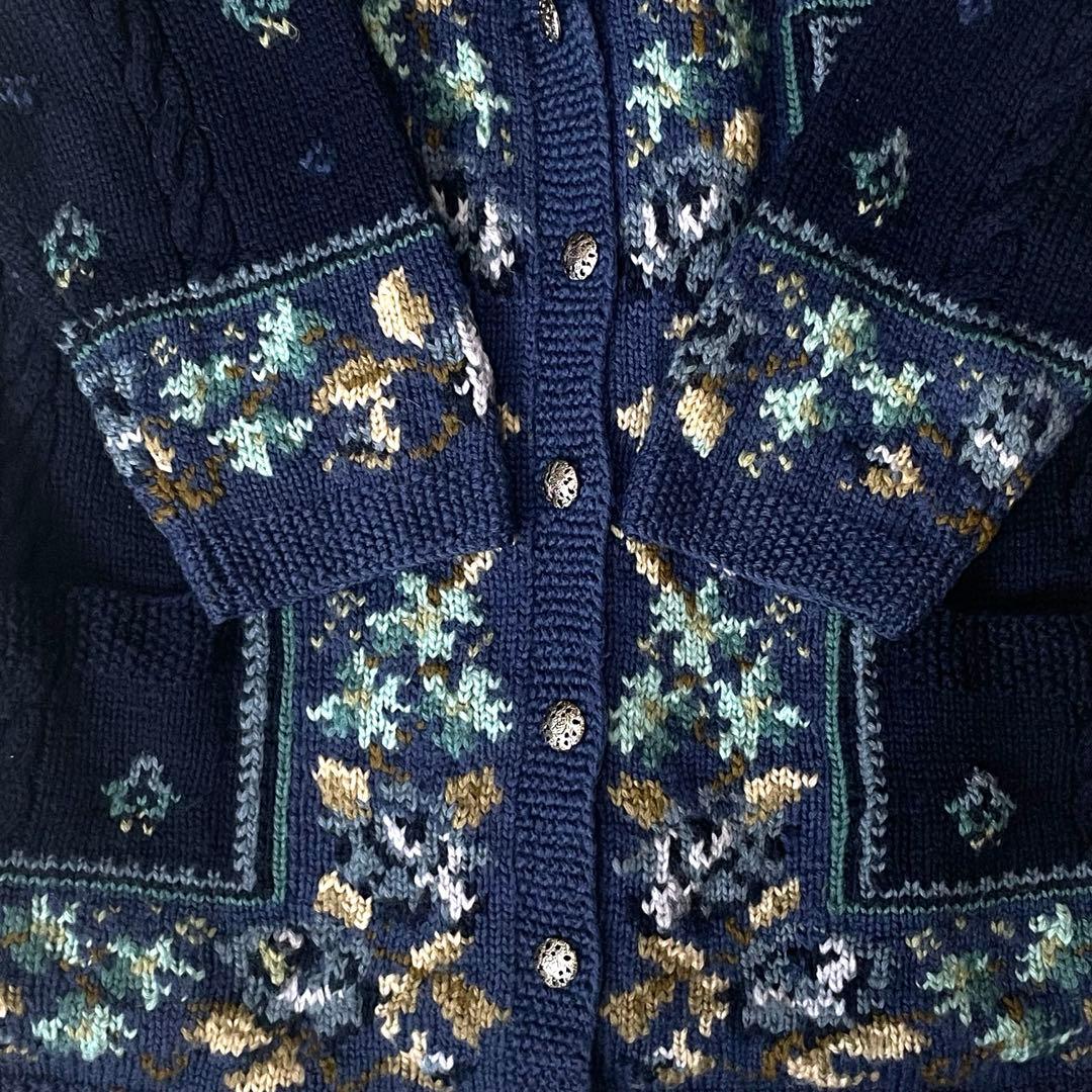 希少★LAURA ASHLEY ローラアシュレイ ニット カーディガン 刺繍