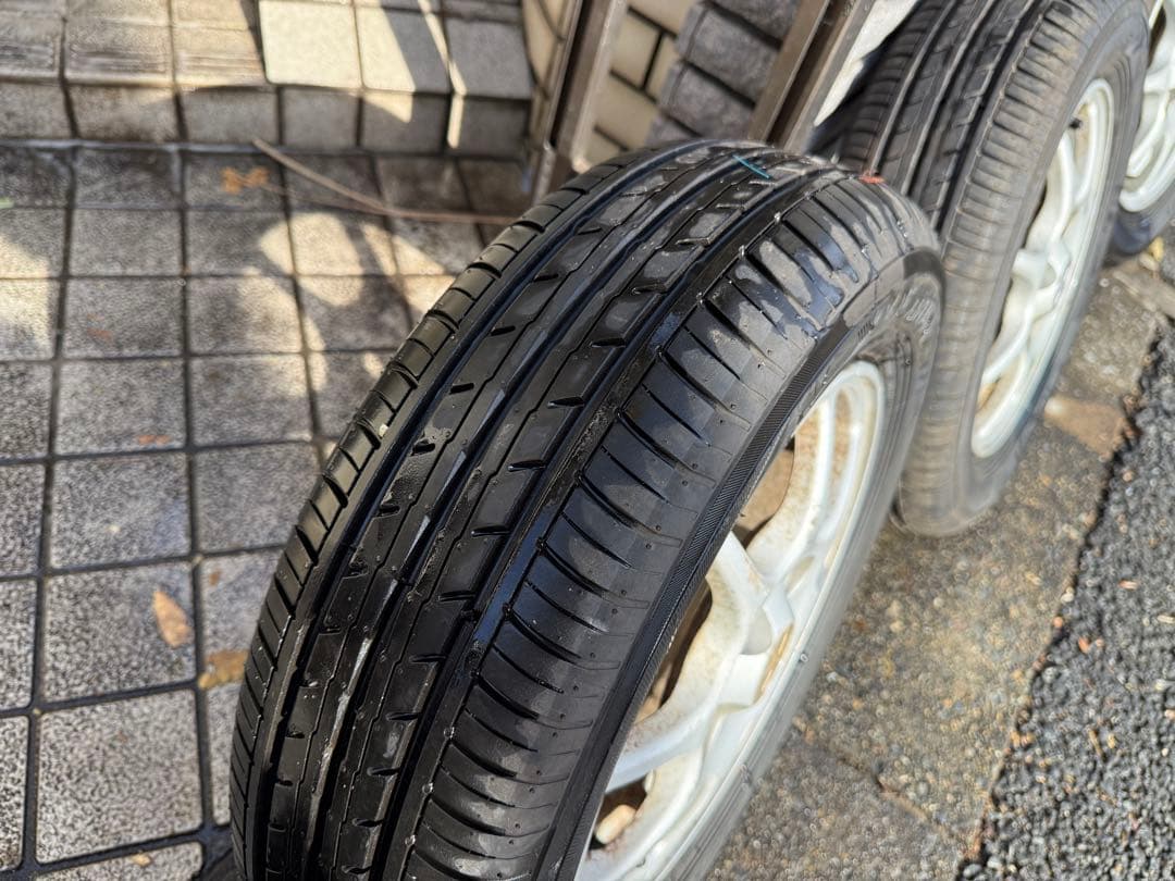 三菱タウンボックス取り外し アルミ165/65R13 ヨコハマ BluEarth