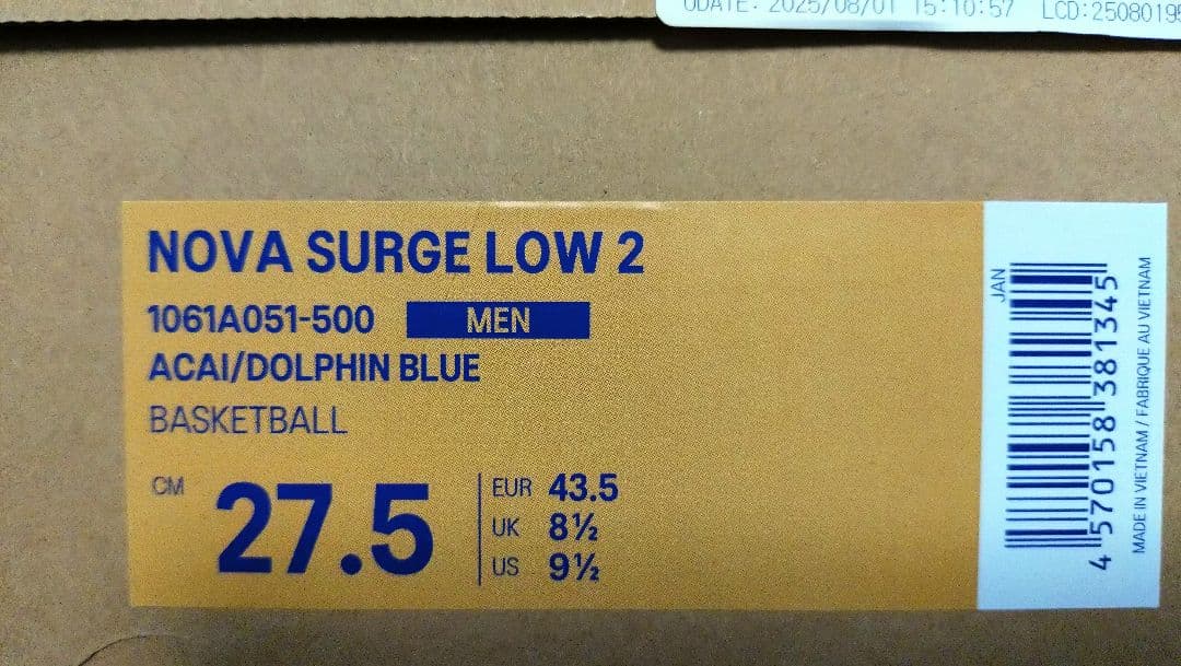 シューズ(男性用) ASICS NOVA SURGE LOW 2