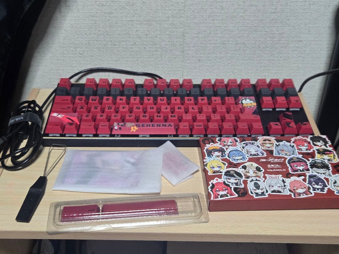 期間限定値下げ！ふもコレゲヘナ学園 フルメカニカル キーボード日本語配列 桜軸