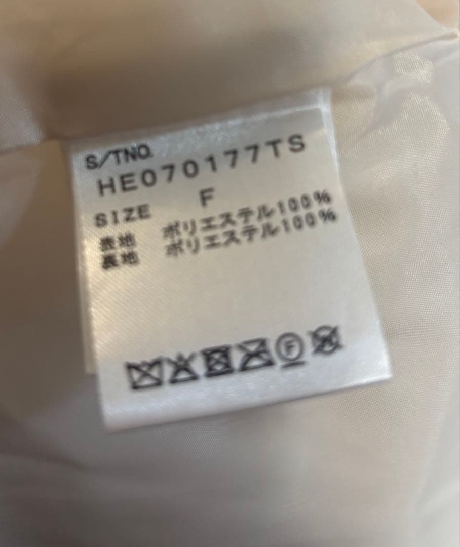 Heather アウター　MIXファーミドルジャケット（オフホワイト）