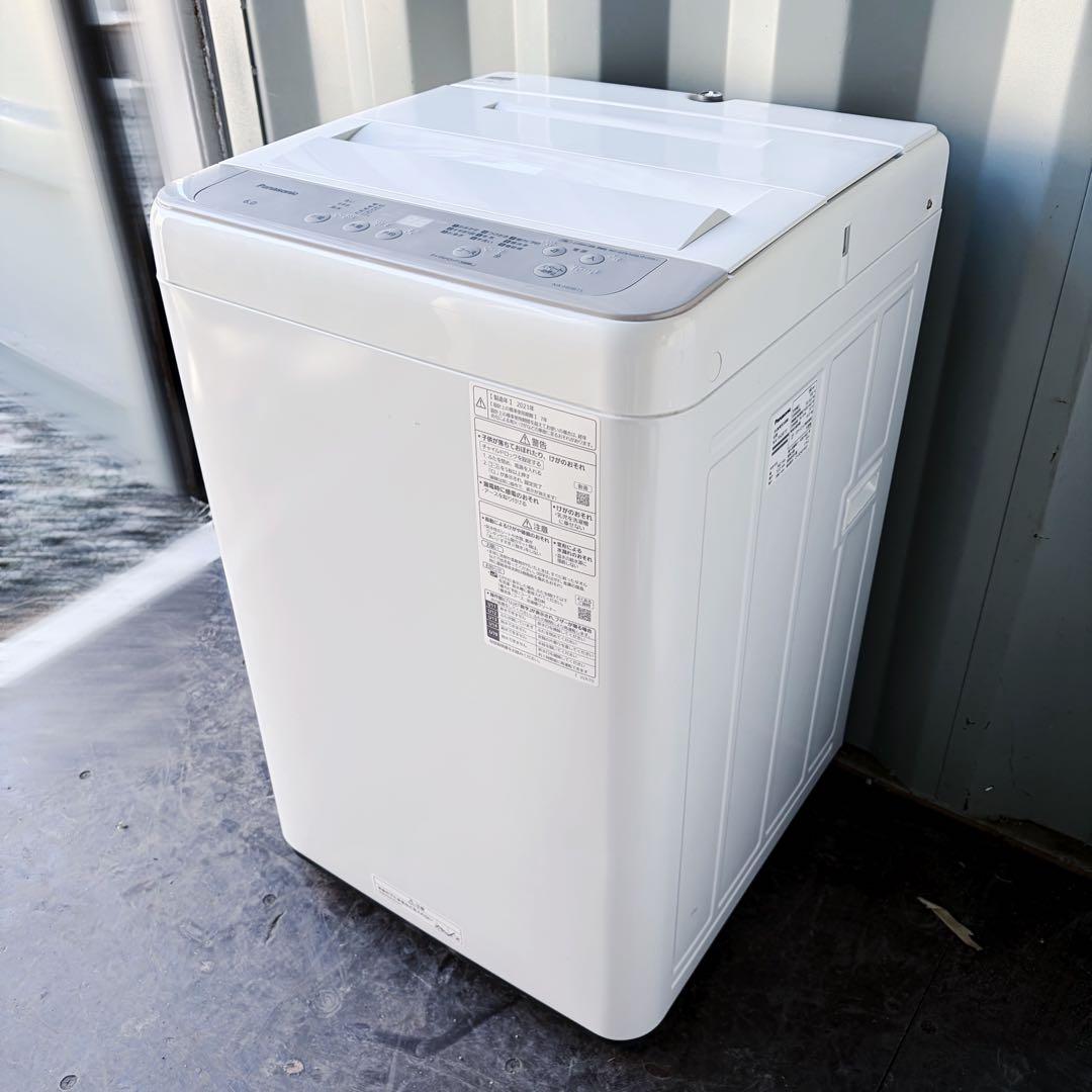 72運搬取付無料！ニュアンスベージュ純正Panaso静音清潔洗濯機！完動品超美品