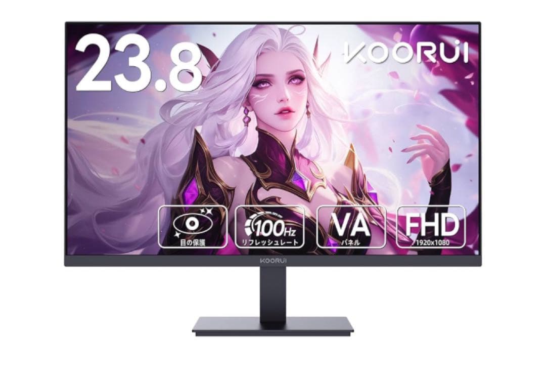 KOORUI モニター 24インチ VA 非光沢 フルHD pcモニター 5ms