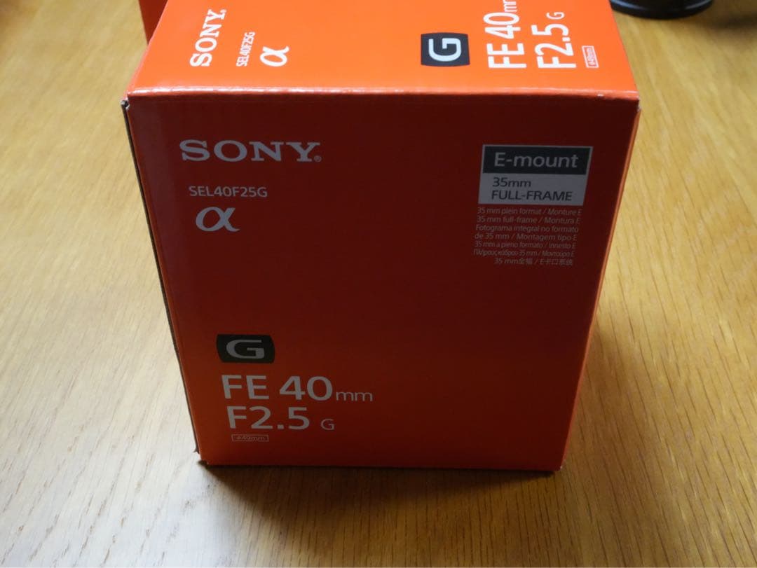 SONY SEL40F25G40mmF2.5G単焦点35mmフルサイズEマウント