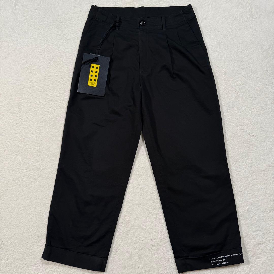 美品 タグ付 モンクレール×フラグメント 高年式 メンズ チノパン 踝丈 L 黒