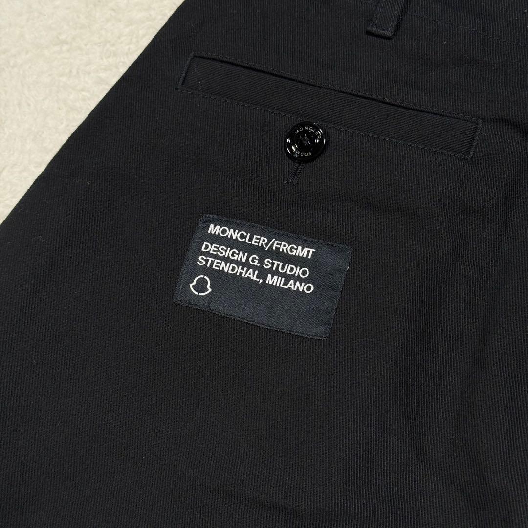 美品 タグ付 モンクレール×フラグメント 高年式 メンズ チノパン 踝丈 L 黒