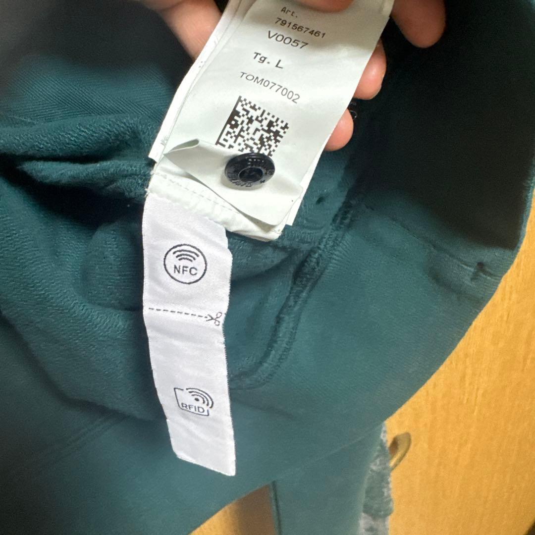 STONE  フード付きトレーナー グリーン