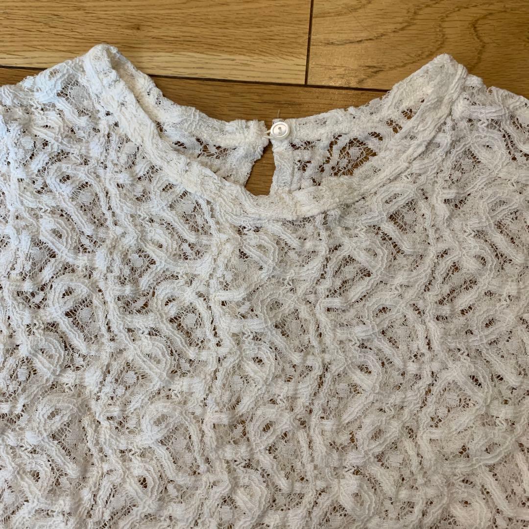 IENA ペイズリーストレッチレースプルオーバー　ナチュラル