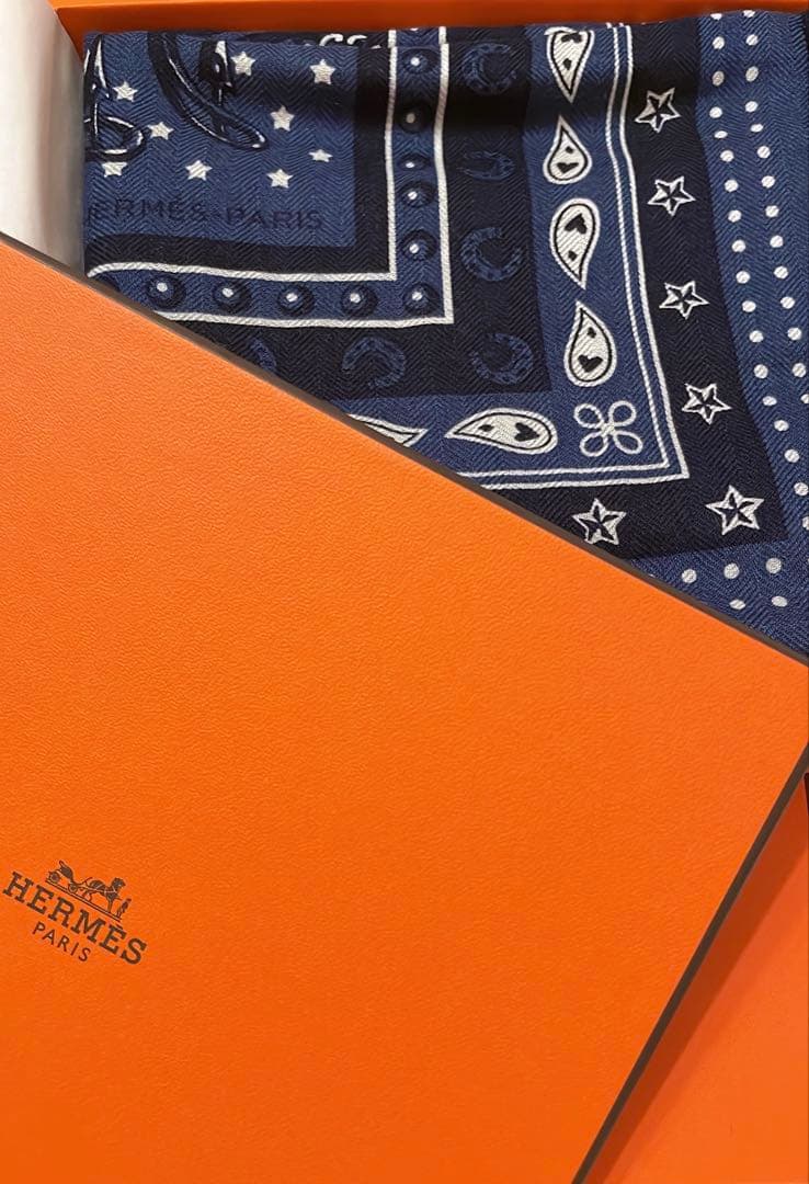 【新品・未使用】エルメス シュヴァルパンクバンダナ カシシル 2024SS