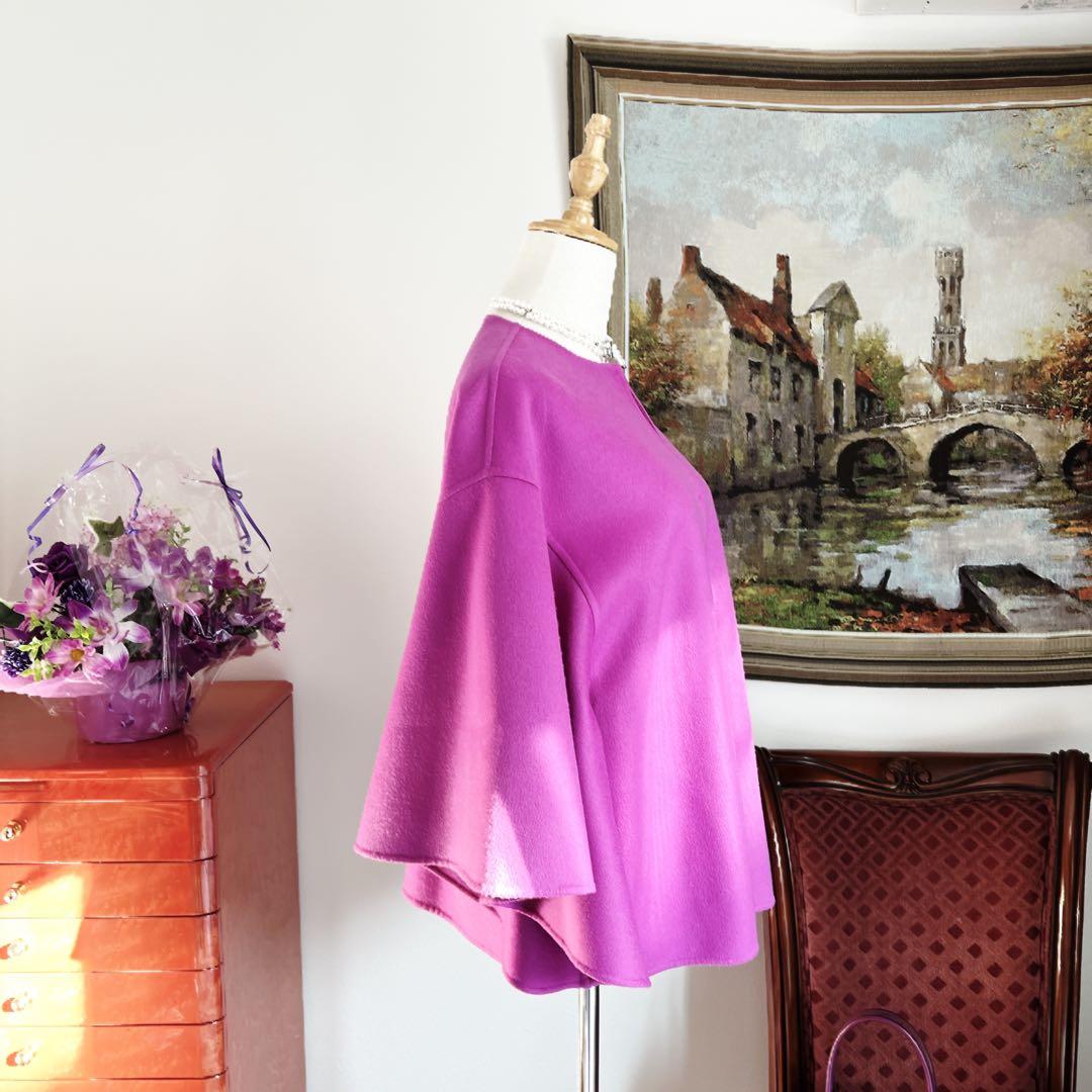 極美品　VALENTINOヴァレンティノ カシミヤ　コート　フリル　 ケープ