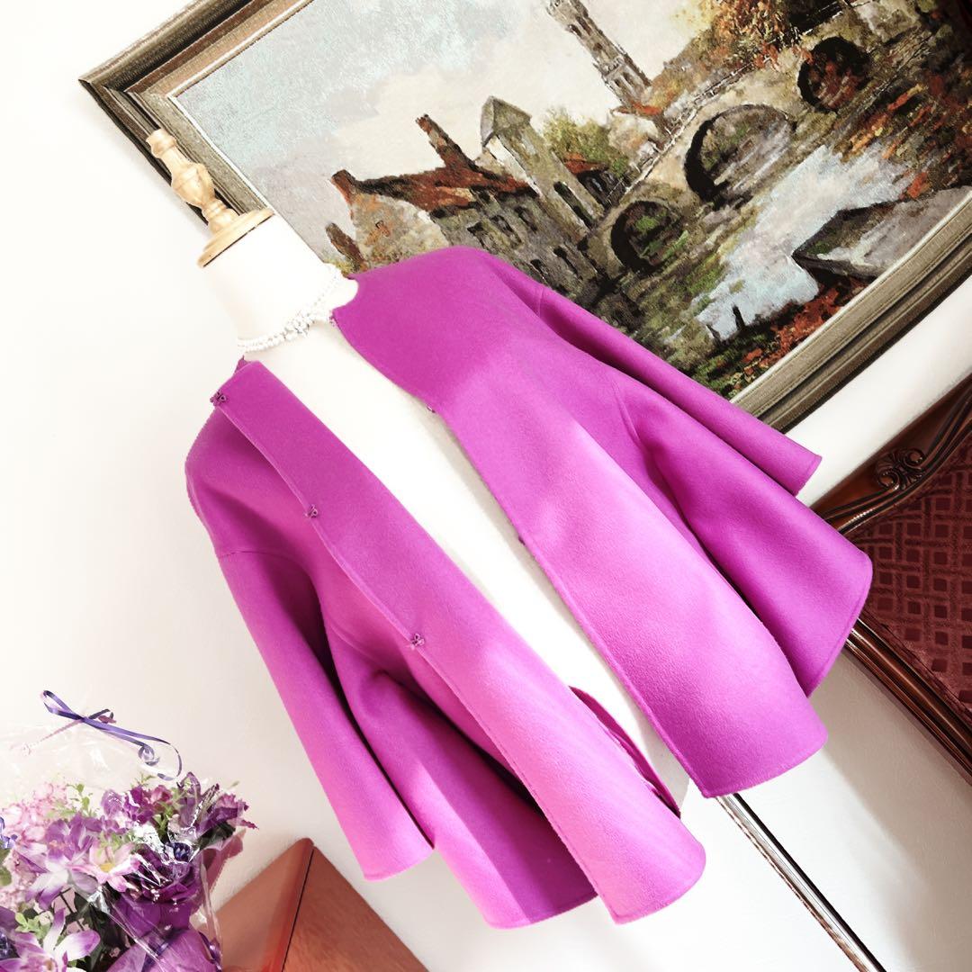 極美品　VALENTINOヴァレンティノ カシミヤ　コート　フリル　 ケープ