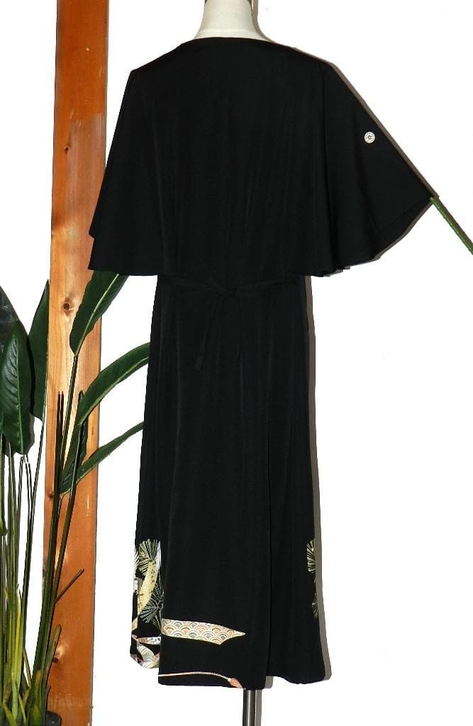 留袖　ワンピース　ドレス　フレアー袖　手書き友禅染　正絹　483　夢ちりめん