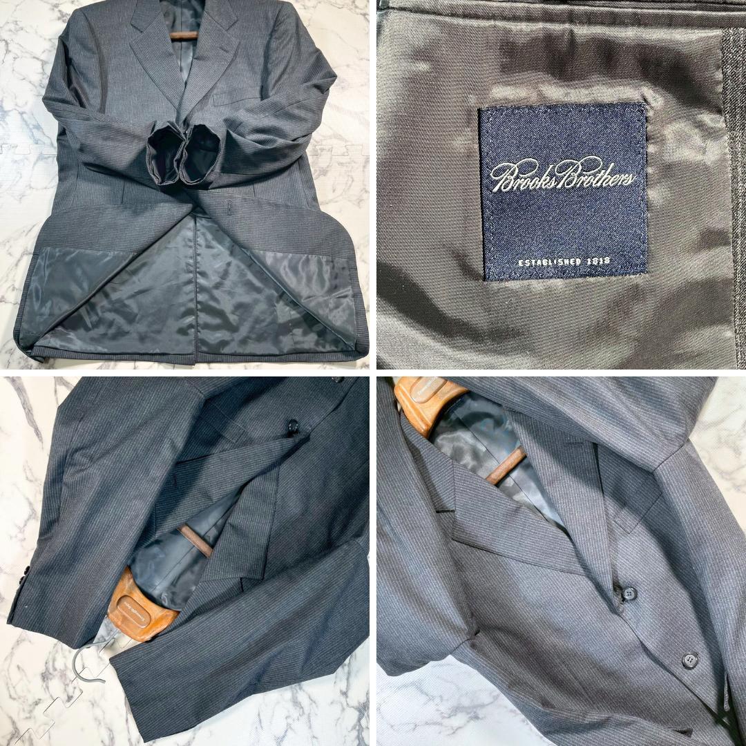 ✨極美品✨(XL) ブルックスブラザーズ スーツ グレー ストライプ ビジネス