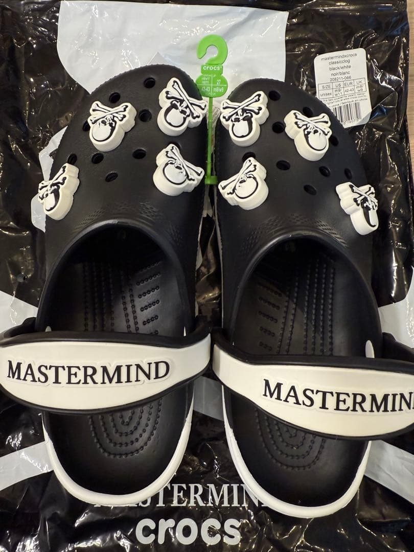 マスターマインド × クロックス 27cmClassic Clog 黒/白